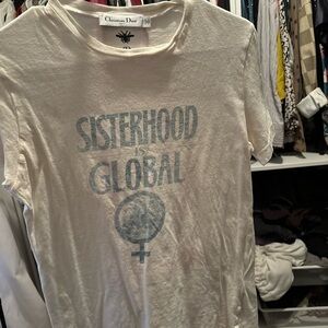 Christian Dior White Graphic T-Shirt